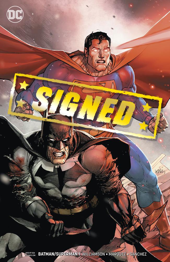 Batman Superman Vol 2 #1 Cover G Variant Leinil Francis Yu Cover Signed By Joshua Williamson