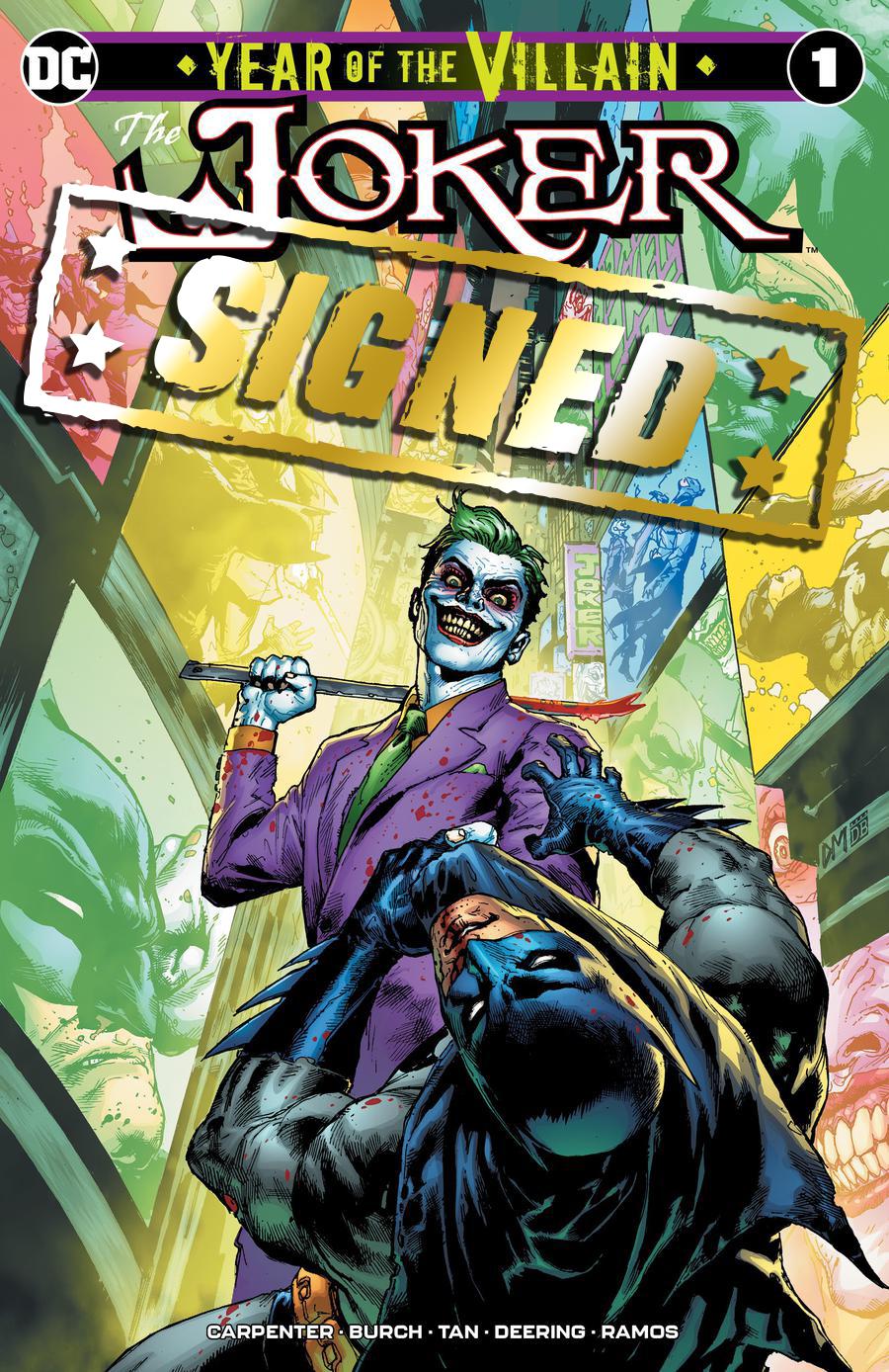 Joker Year Of The Villain #1  Midtown Exclusive Doug Mahnke Variant Cover Signed By Doug Mahnke