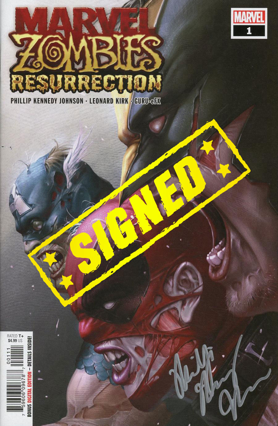 Marvel Zombies Resurrection One Shot Cover G Regular Inhyuk Lee Cover Signed By Phillip Kennedy Johnson