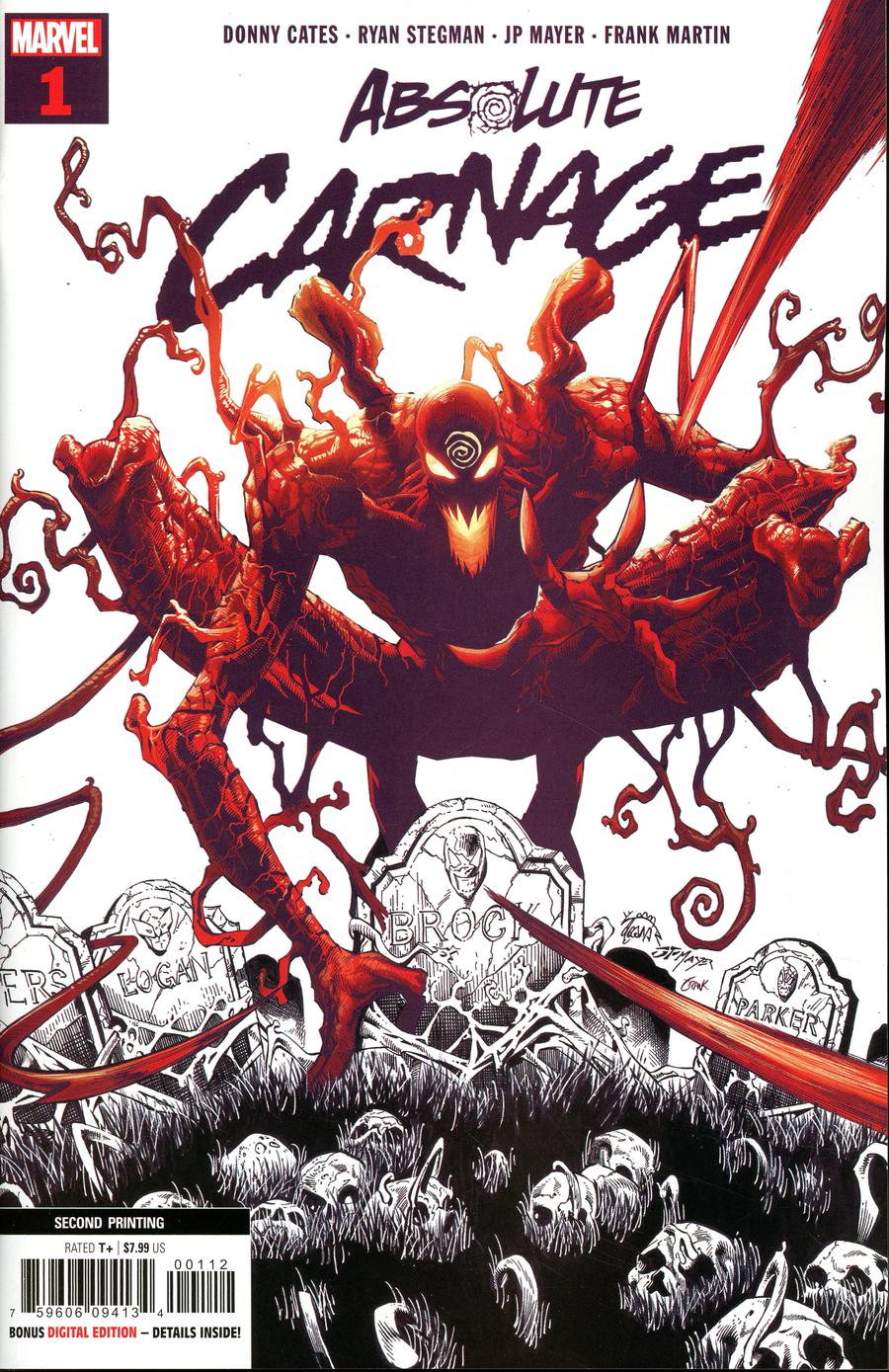 Absolute Carnage #1 Cover T 2nd Ptg Variant Ryan Stegman Cover