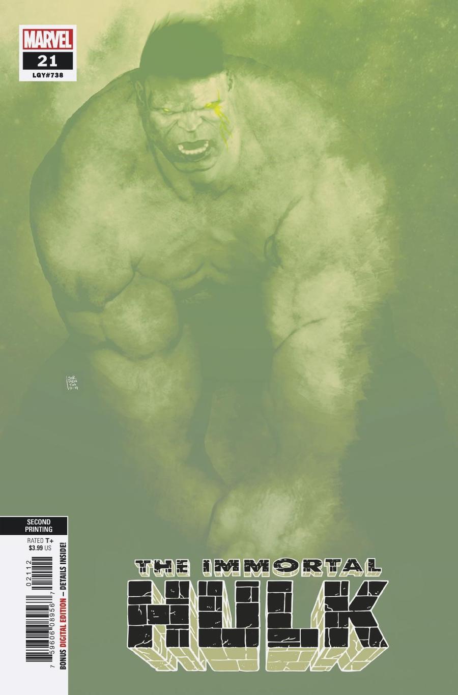 Immortal Hulk #21 Cover B 2nd Ptg Variant Andrea Sorrentino Cover