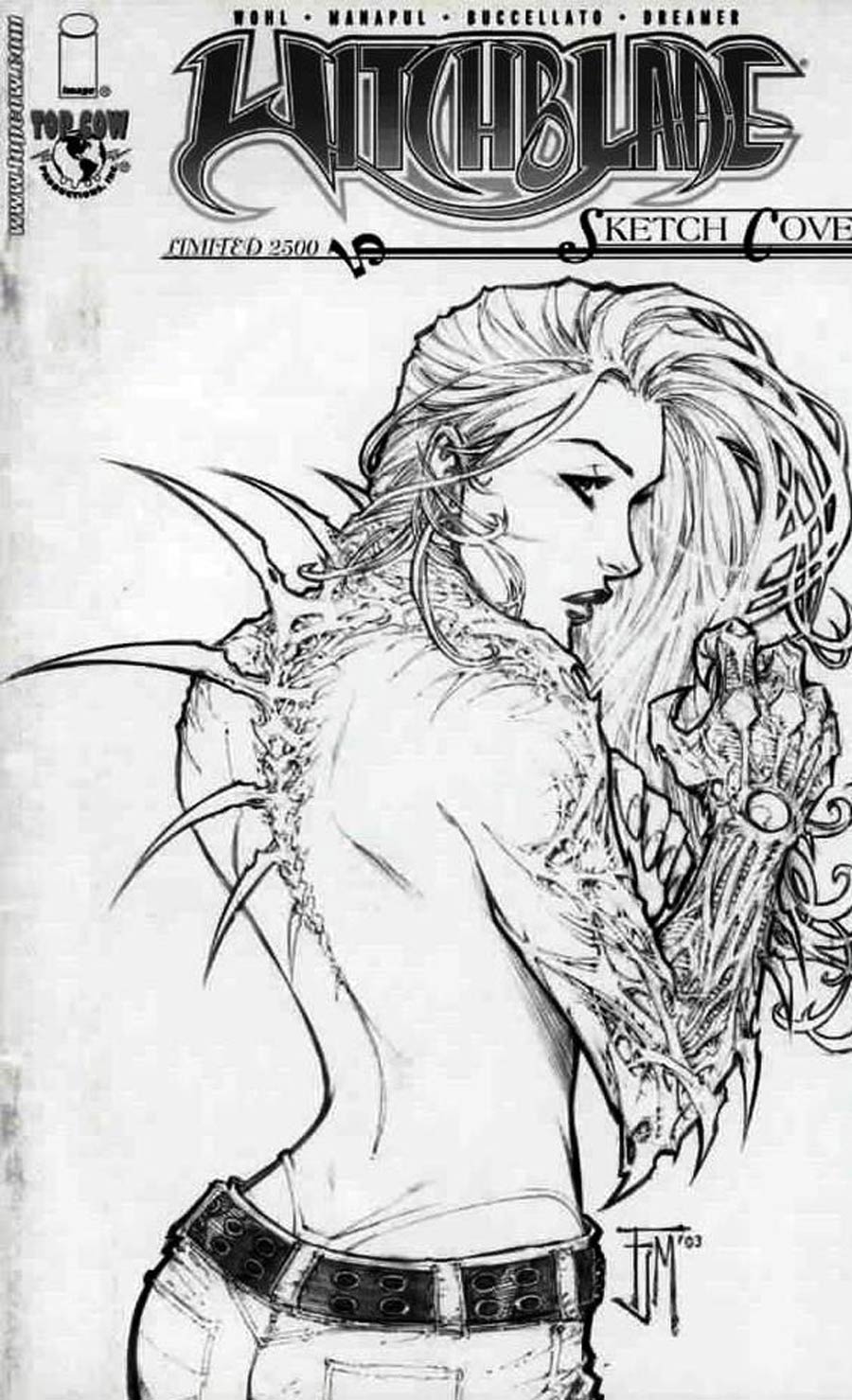 Witchblade #70 Cover C Sketch Cover