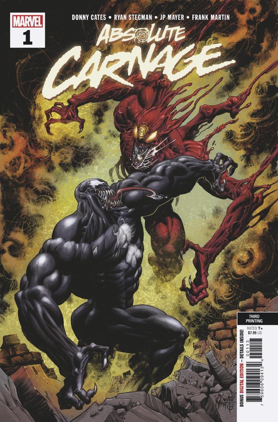 Absolute Carnage #1 Cover U 3rd Ptg Variant Kyle Hotz New Art Cover