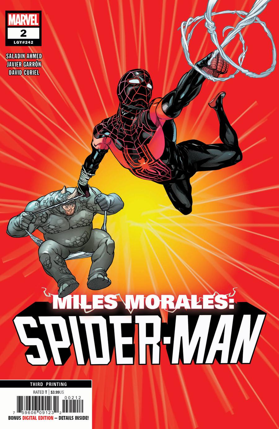 Miles Morales Spider-Man #2 Cover D 3rd Ptg Variant Javi Garron Cover