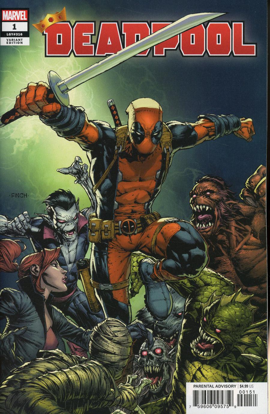 Deadpool Vol 7 #1 Cover C Variant David Finch Cover