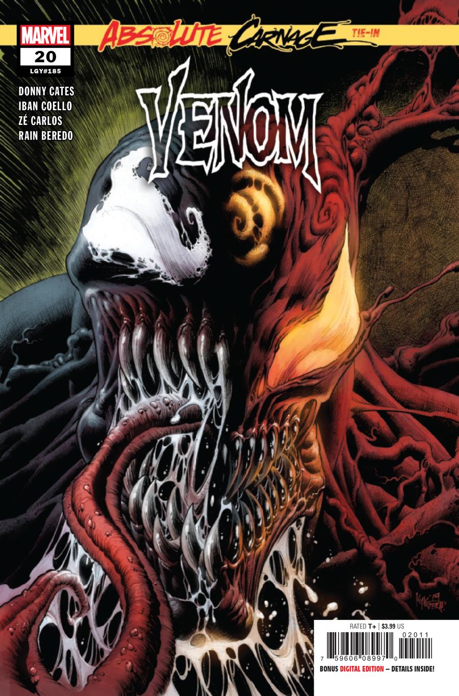 Venom Vol 4 #20 Cover A Regular Kyle Hotz Cover (Absolute Carnage Tie-In)
