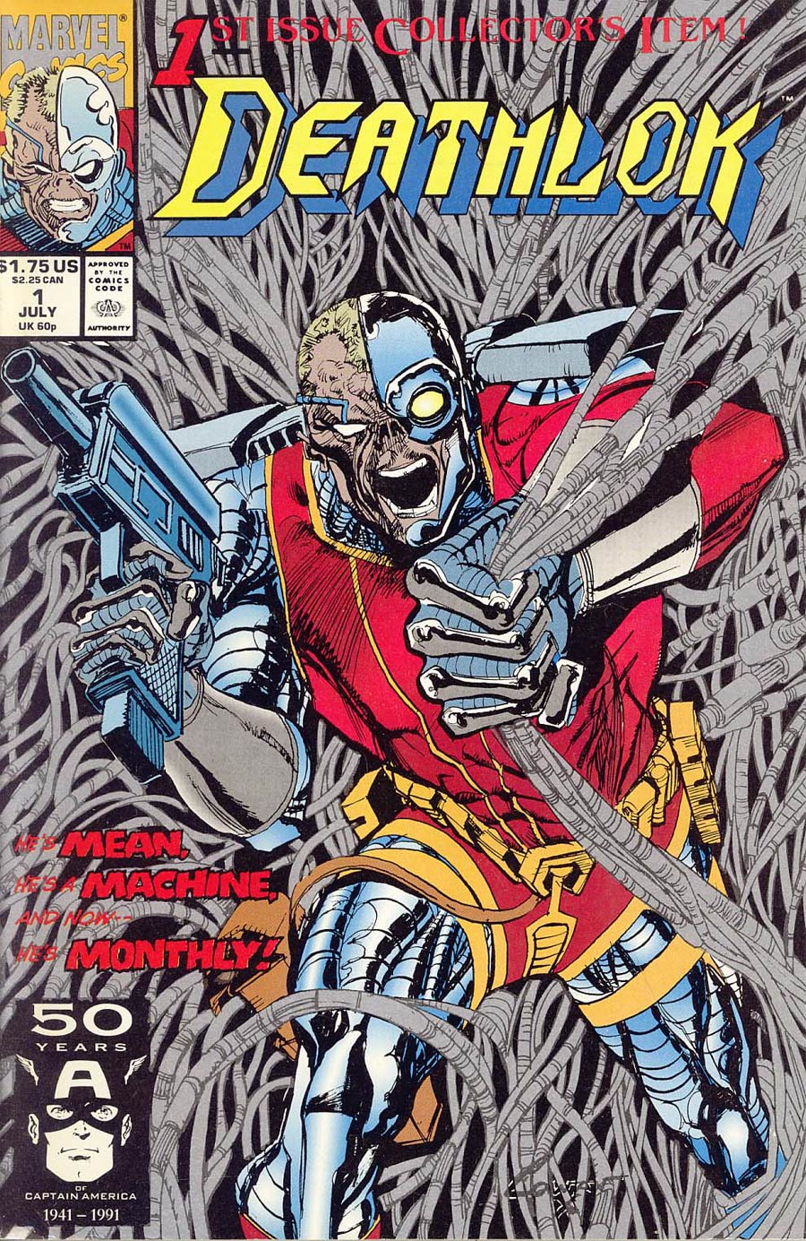 Deathlok Vol 2 #1 Silver Ink Cvr