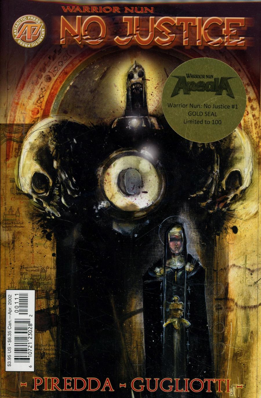 Warrior Nun No Justice #1 Variant Gold Seal Cover