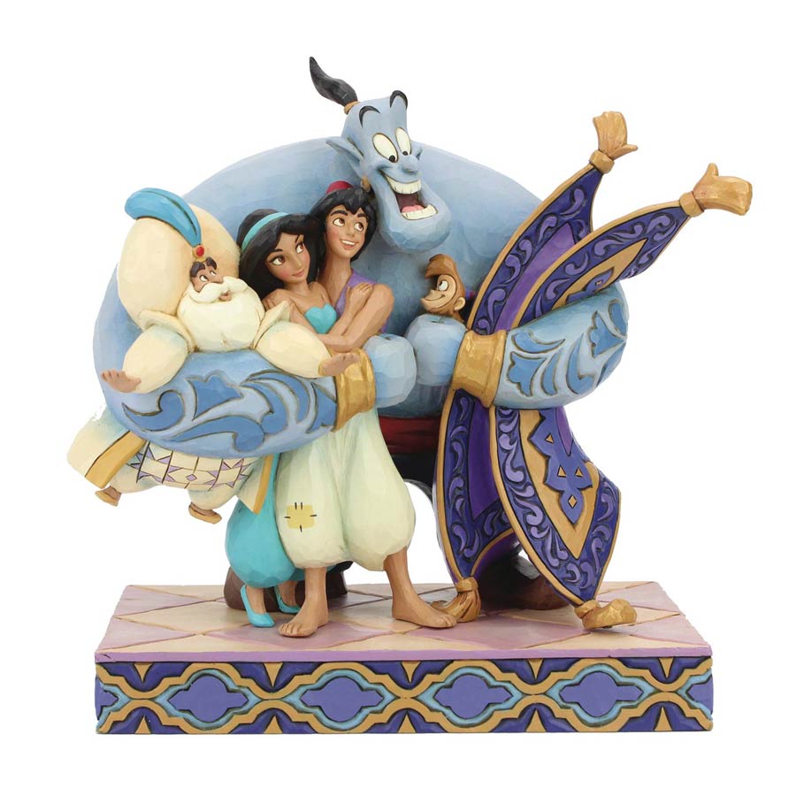 Disney Traditions Aladdin Group Hug 7.8-Inch Figurine