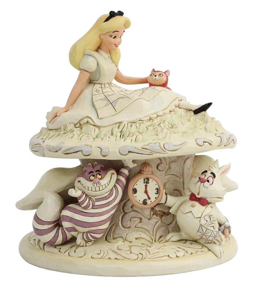 Disney Traditions Alice In Wonderland White Woodland Figurine