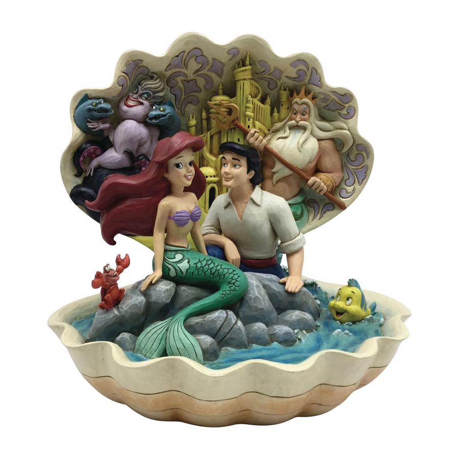 Disney Traditions Little Mermaid Shell Scene 8-Inch Figurine