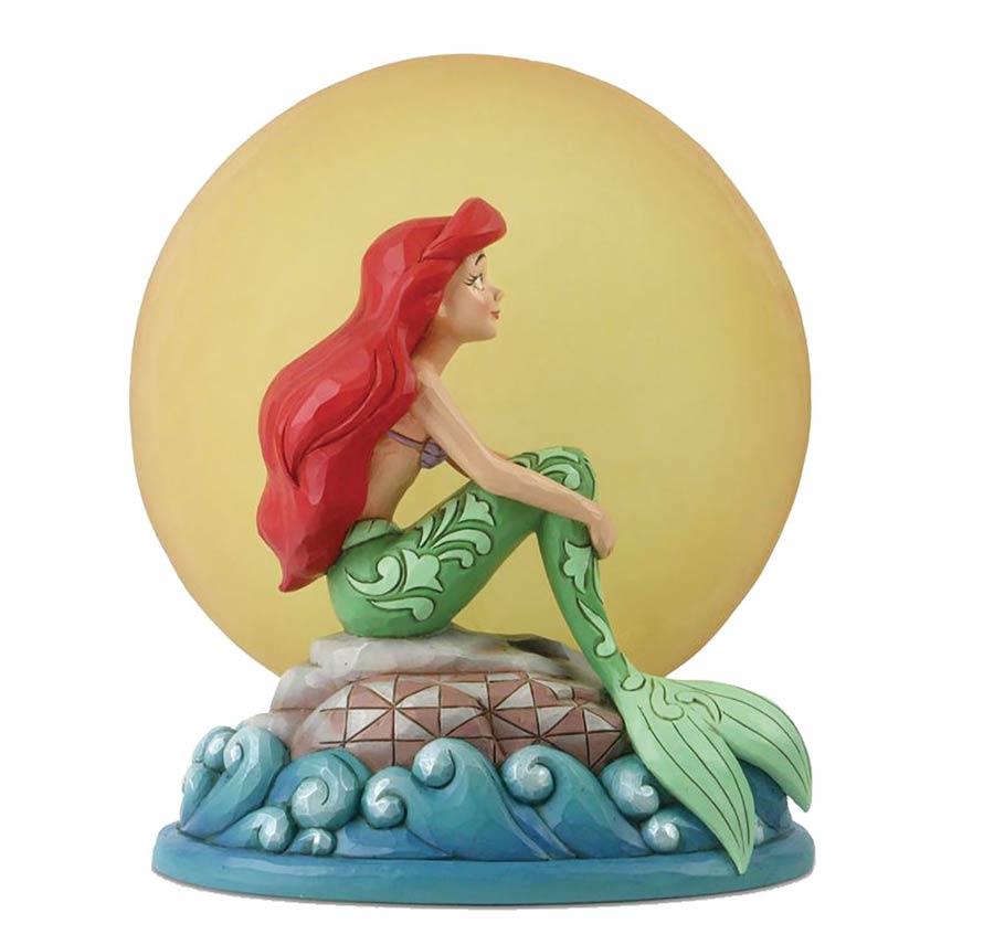 Disney Traditions Little Mermaid Ariel Sitting On Rock Figurine