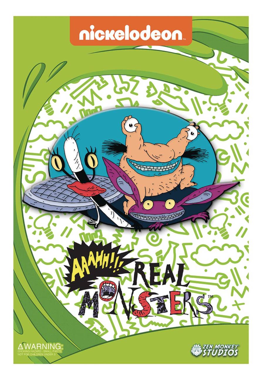 AHHH Real Monsters Ickis Krumm And Oblina Enamel Pin