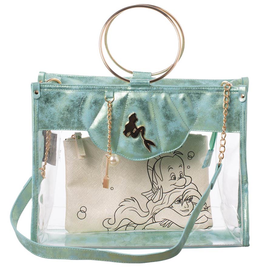 Little Mermaid Clear Tote With Removeable Pouch