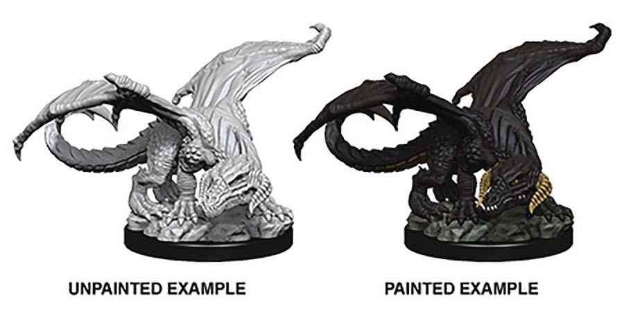 Dungeons & Dragons Nolzars Marvelous Miniature - Black Dragon Wyrmling