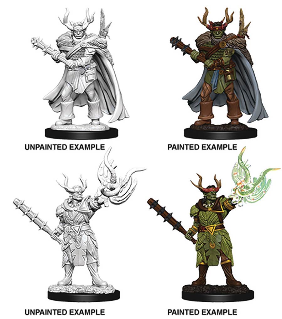 Pathfinder Battles Deep Cuts Miniature - Male Half-Orc Druid