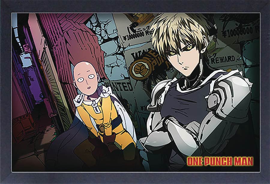 One-Punch Man Alleyway 11x17-Inch Framed Poster