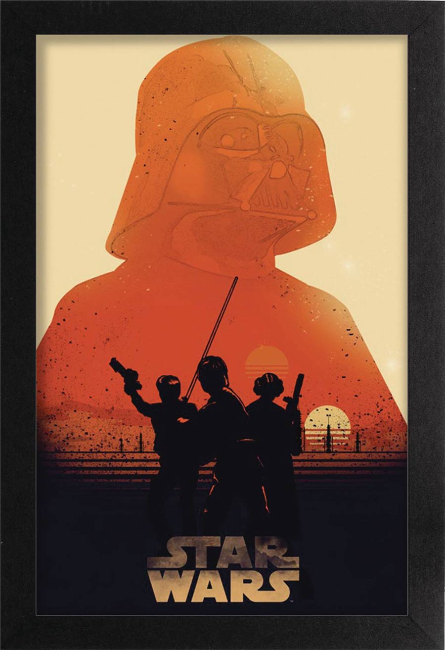 Star Wars 11x17-Inch Framed Poster - Tatooine Sunset