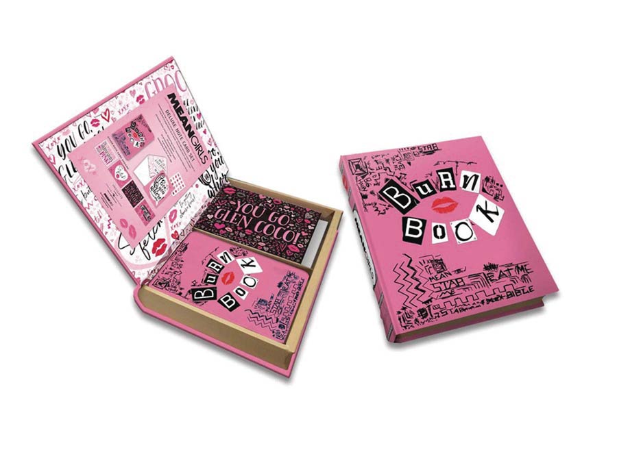 Mean Girls Burn Book Deluxe Note Card Set With Keepsake Box