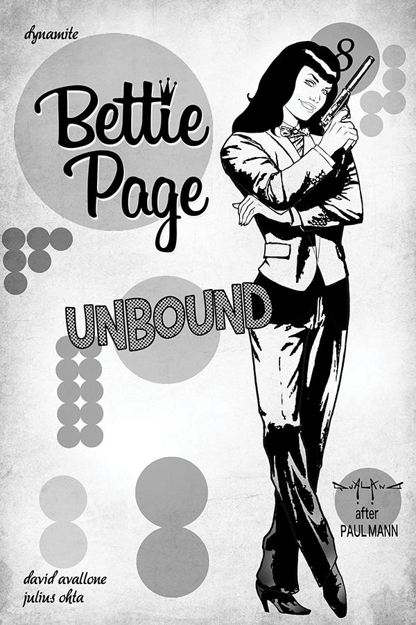 Bettie Page Unbound #8 Cover M Incentive Pasquale Qualano Black & White Cover