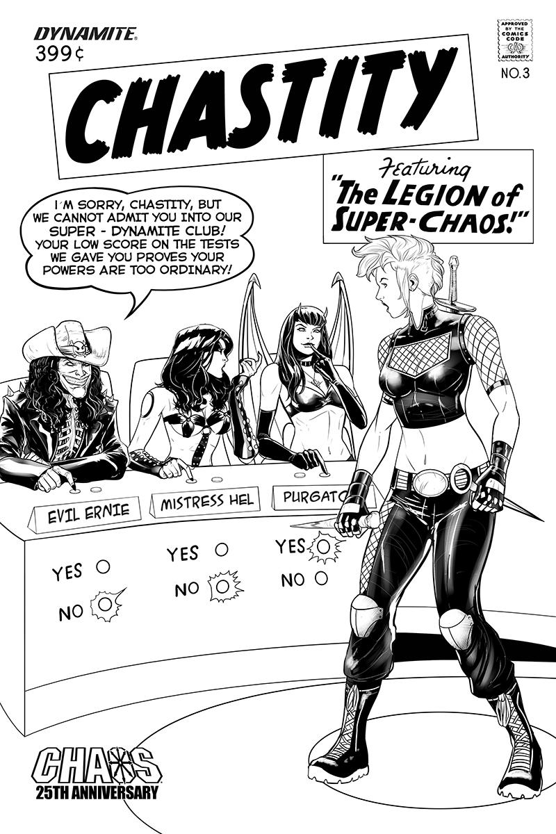 Chastity Vol 2 #3 Cover E Incentive Daniel Maine Black & White Cover