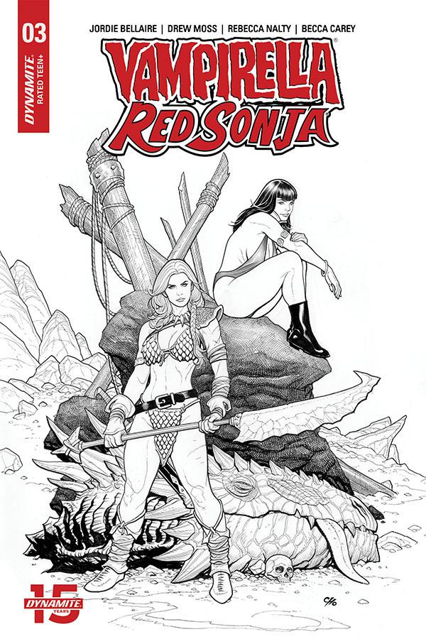 Vampirella Red Sonja #3 Cover K Incentive Frank Cho Pure Line Art Cover