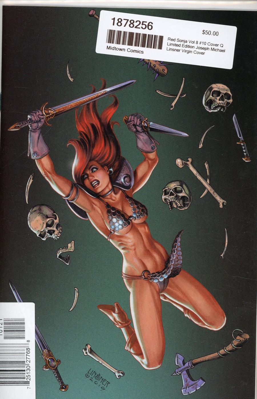 Red Sonja Vol 8 #10 Cover Q Limited Edition Joseph Michael Linsner Virgin Cover