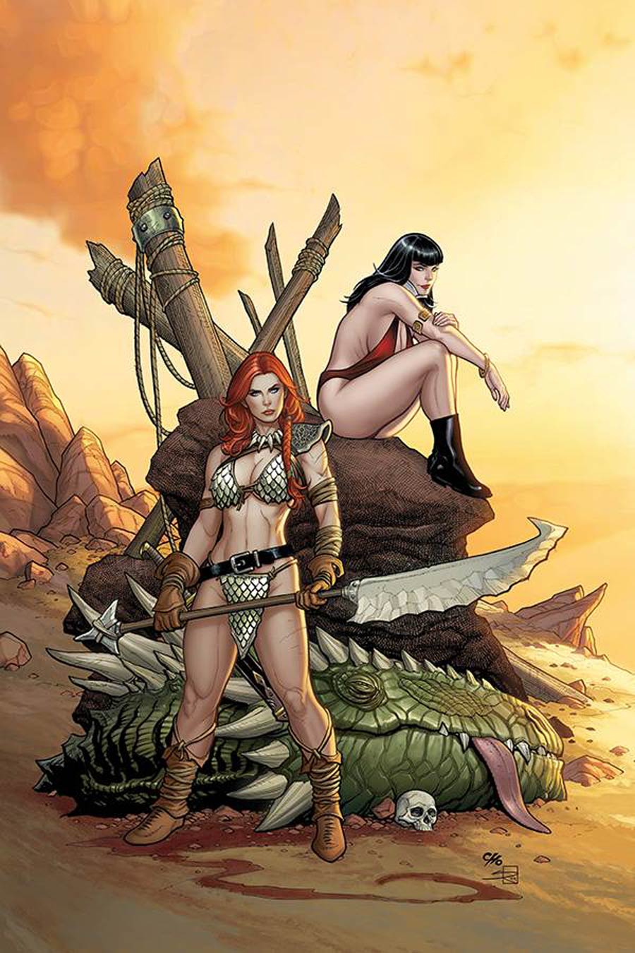 Vampirella Red Sonja #3 Cover Q Limited Edition Frank Cho & Sabine Rich Virgin Cover