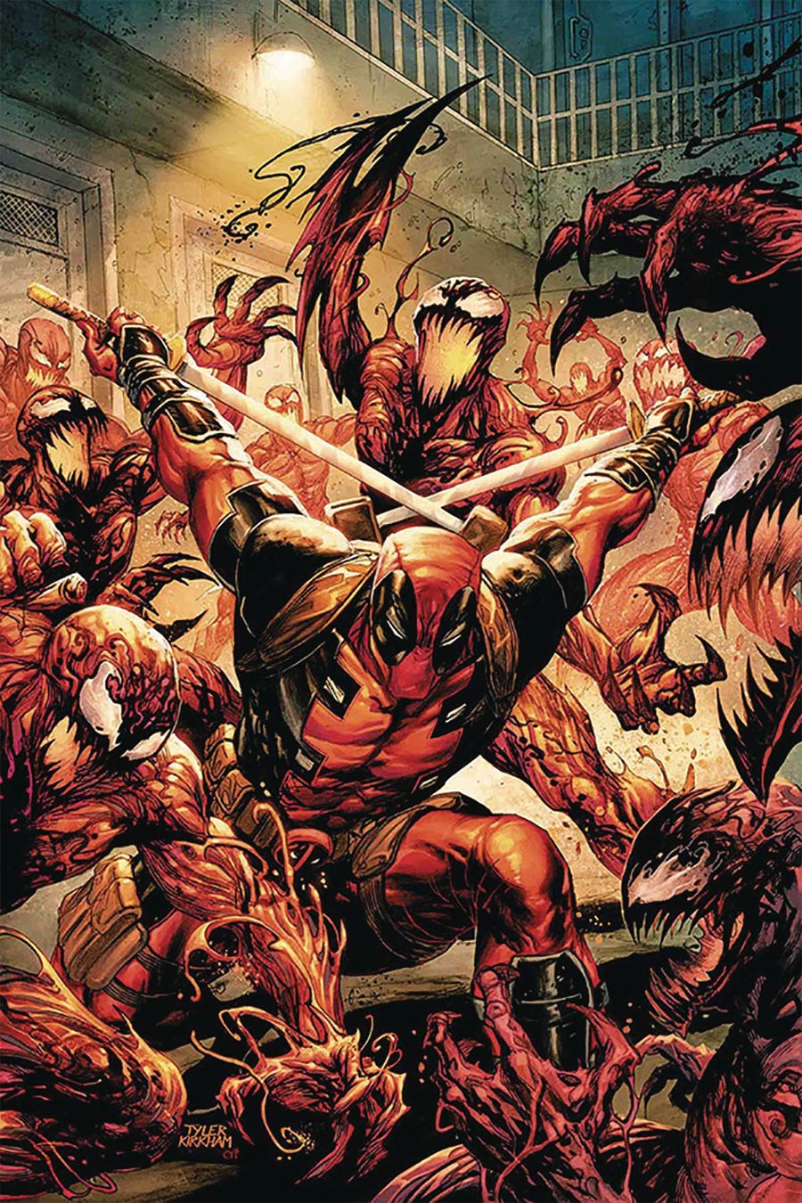 Absolute Carnage vs Deadpool #1 Cover H DF Signed By Tyler Kirkham