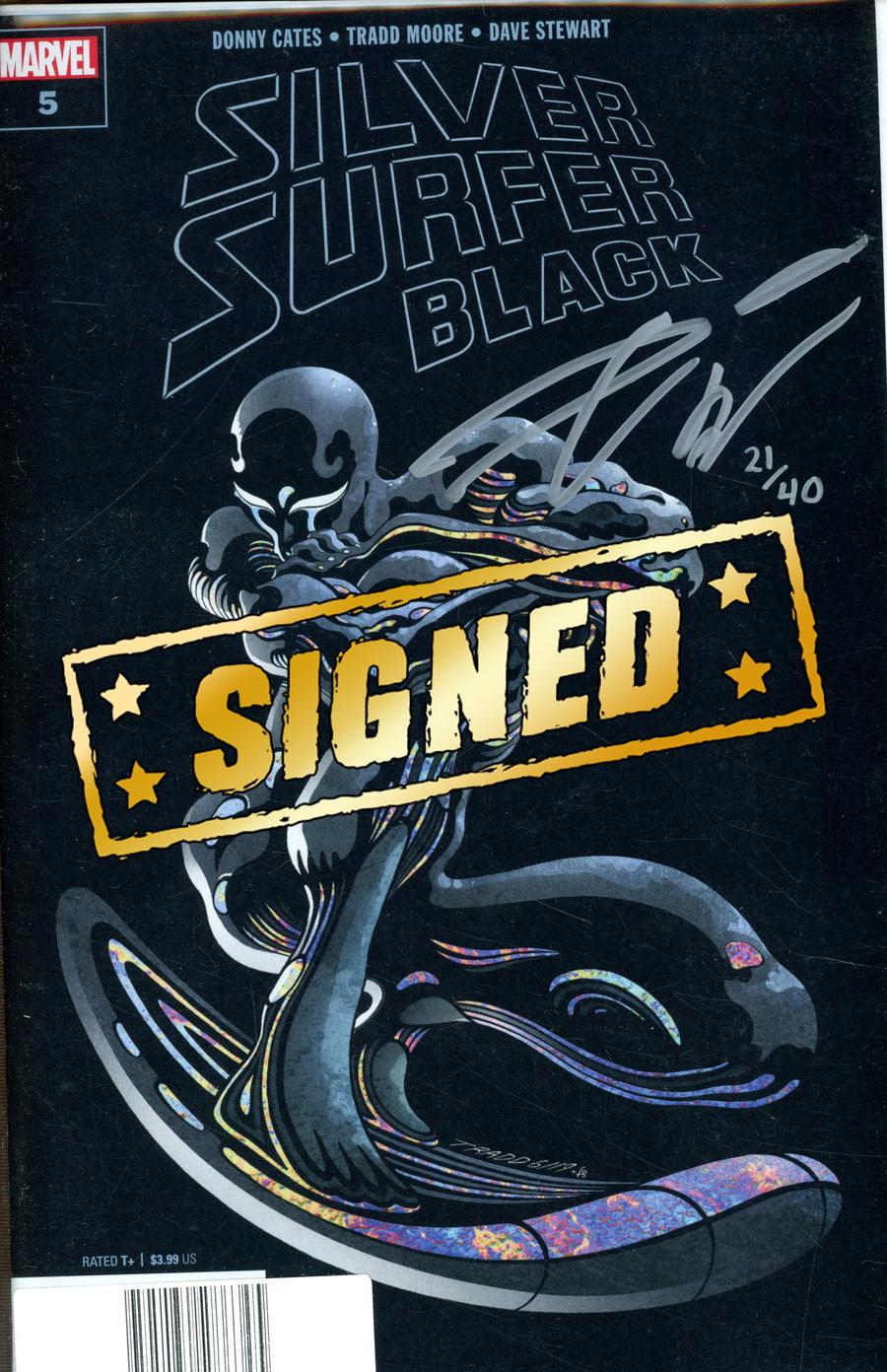 Silver Surfer Black #5 Cover F DF Signed By Donny Cates