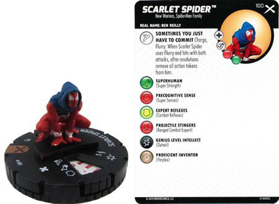 Marvel HeroClix Earth X #100 Scarlet Spider Mini Figure With Card