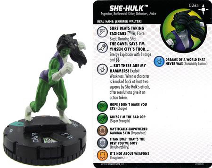 Marvel HeroClix Secret Wars #100 She-Hulk Mini Figure With Card