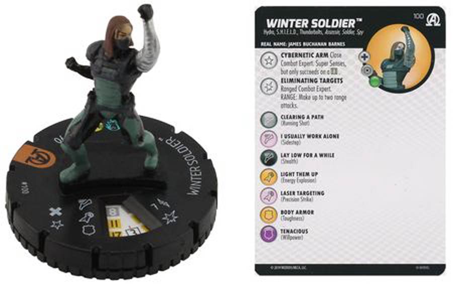 Marvel HeroClix Black Panther And The Illuminati #100 Winter Soldier Mini Figure With Card