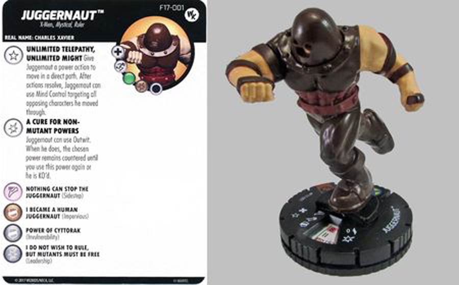 FCBD 2017 Marvel HeroClix Charles Xavier Juggernaut Mini Figure With Card