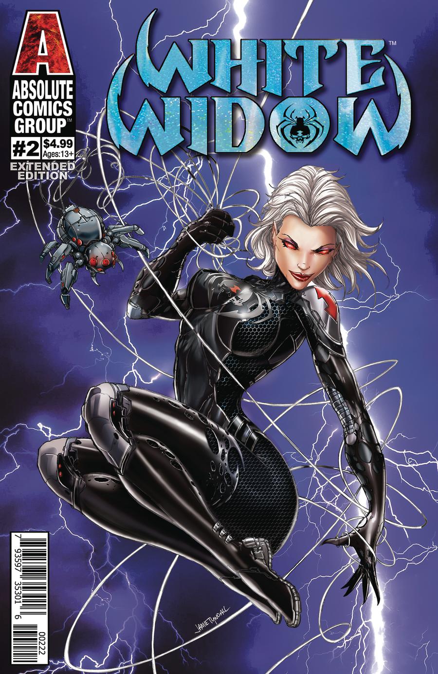 White Widow (Absolute Comics Group) #2 Cover E 2nd Ptg Variant Gold Holographic Foil Logo Cover