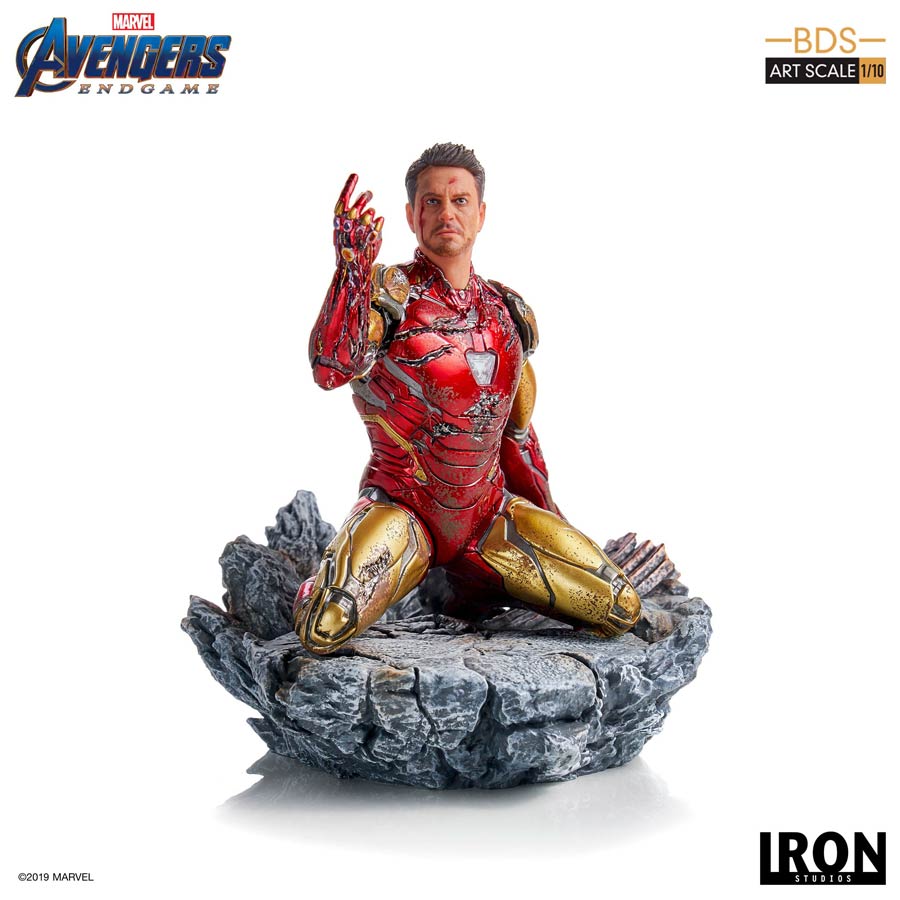 Avengers Endgame I Am Iron Man 1/10 Scale Battle Diorama Statue