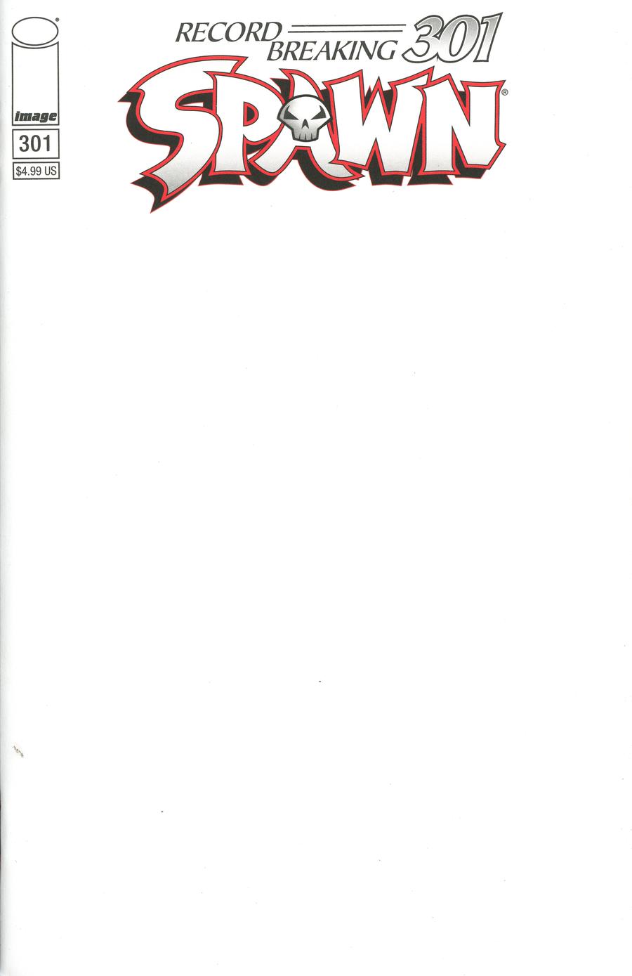 Spawn #301 Cover Q Variant Blank Cover