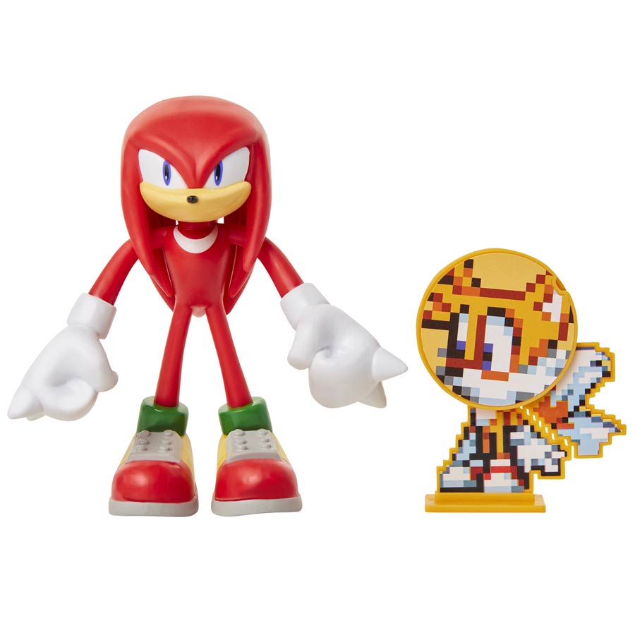 Sonic The Hedgehog Basic 4-Inch Action Figure With Accessories Wave 1 - Knuckles