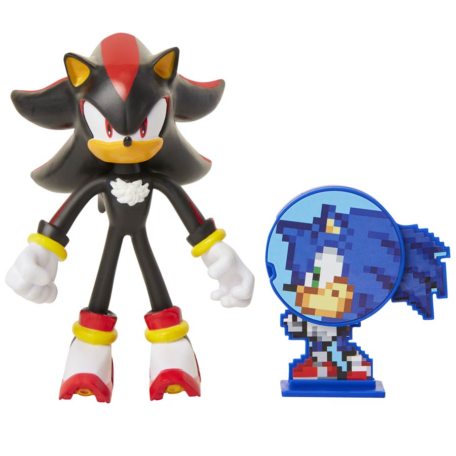 Sonic The Hedgehog Basic 4-Inch Action Figure With Accessories Wave 1 - Shadow