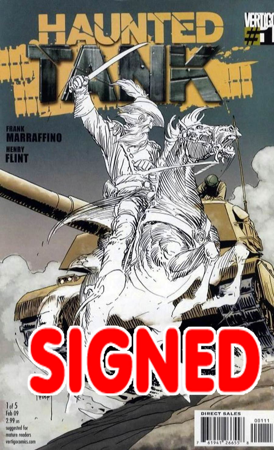 Haunted Tank #1 Cover C Signed By Frank Marraffino