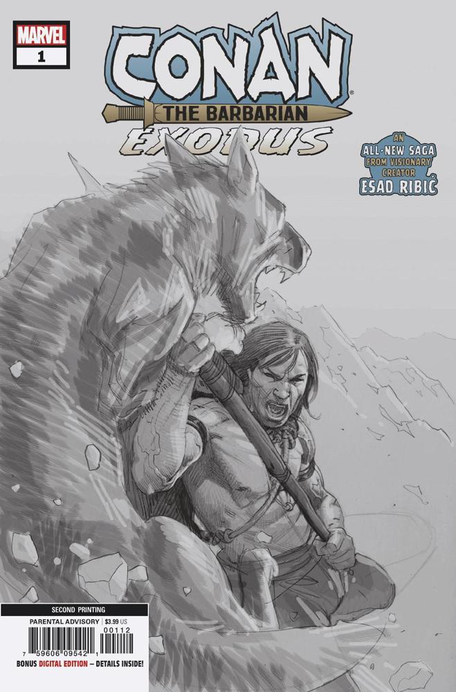 Conan The Barbarian Exodus #1 Cover D 2nd Ptg Variant Esad Ribic Cover