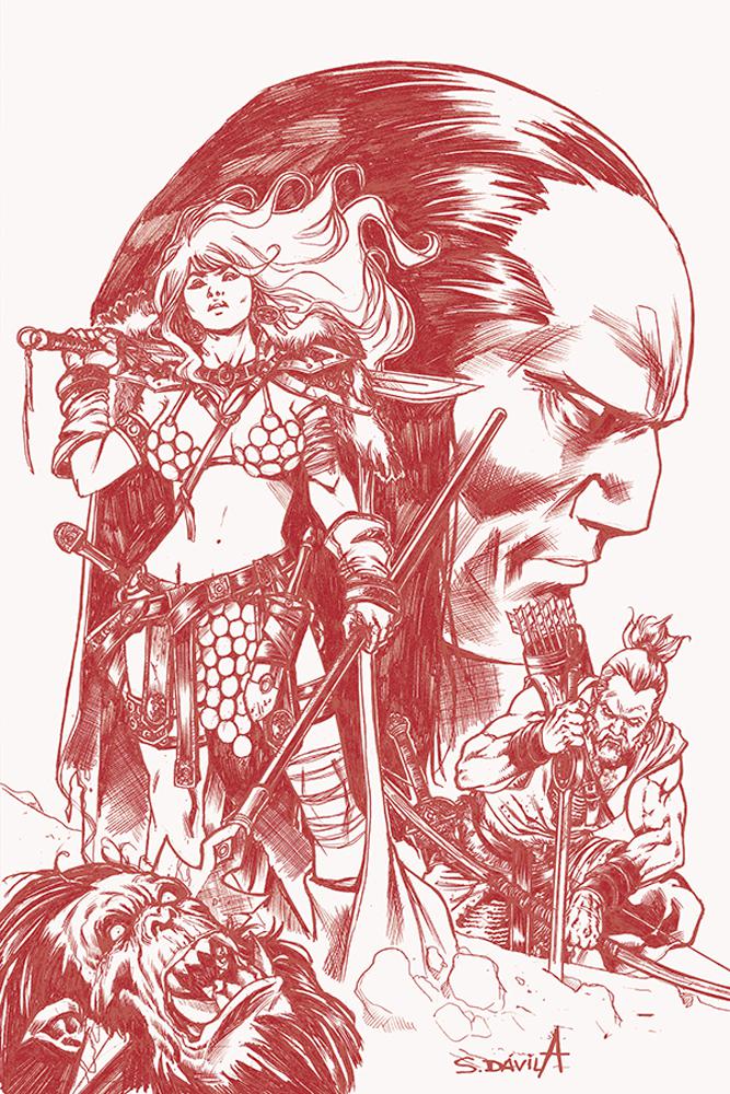 Red Sonja Birth Of The She-Devil #4 Cover G Incentive Sergio Davila Black & White Tint Cover