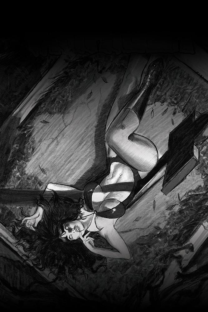 Vampirella Vol 8 #3 Cover F Variant Fay Dalton Black & White Virgin Cover