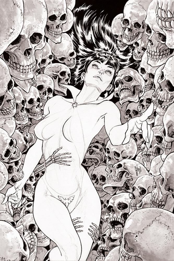 Vampirella Vol 8 #3 Cover H Incentive Guillem March Black & White Virgin Cover