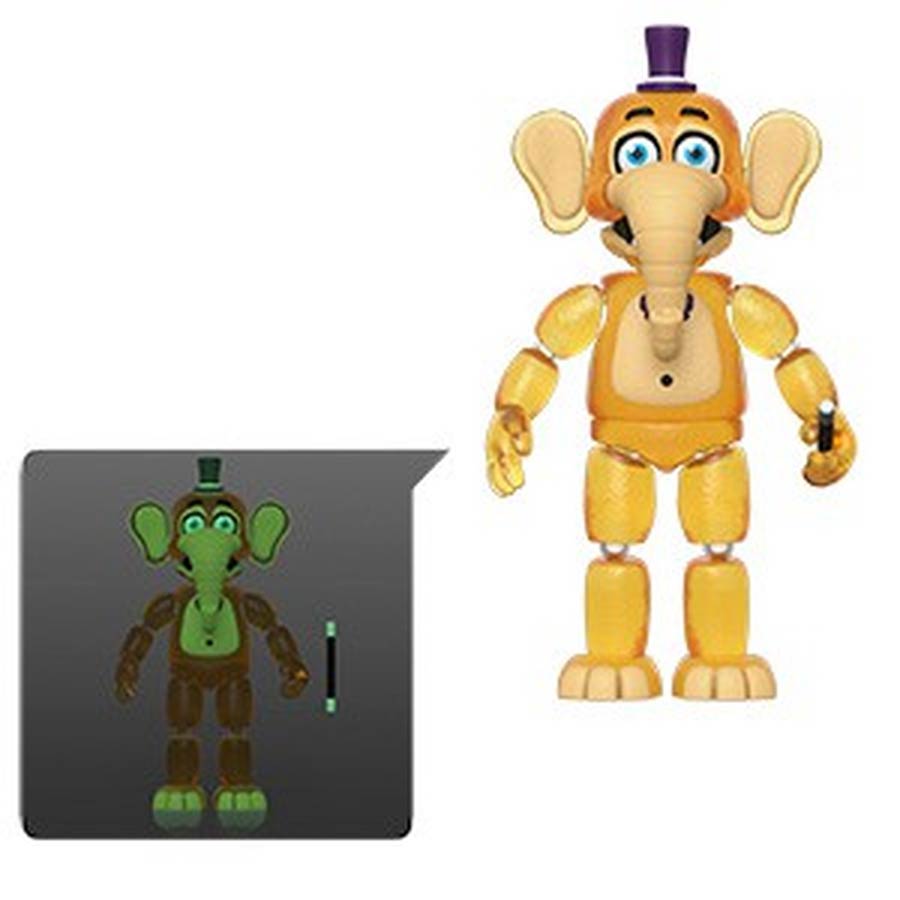 Five Nights At Freddys Pizza Simulator Orville Elephant Translucent Glow-In-The-Dark Action Figure