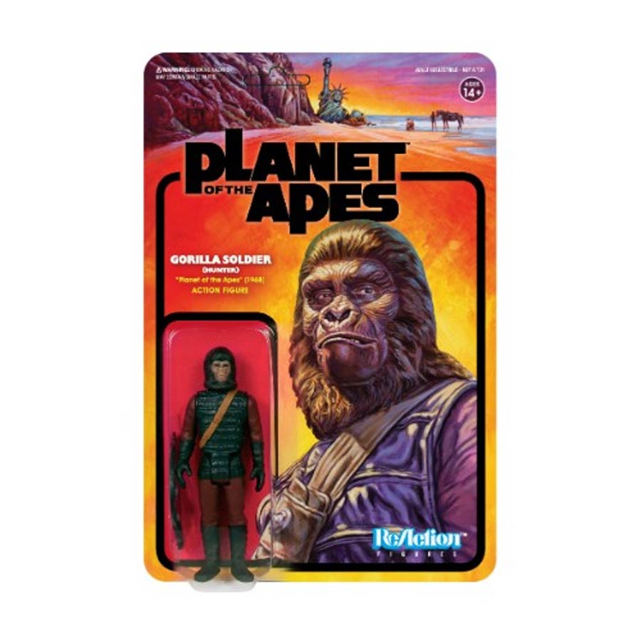 Planet Of The Apes ReAction Figure - Gorilla Soldier (Hunter)