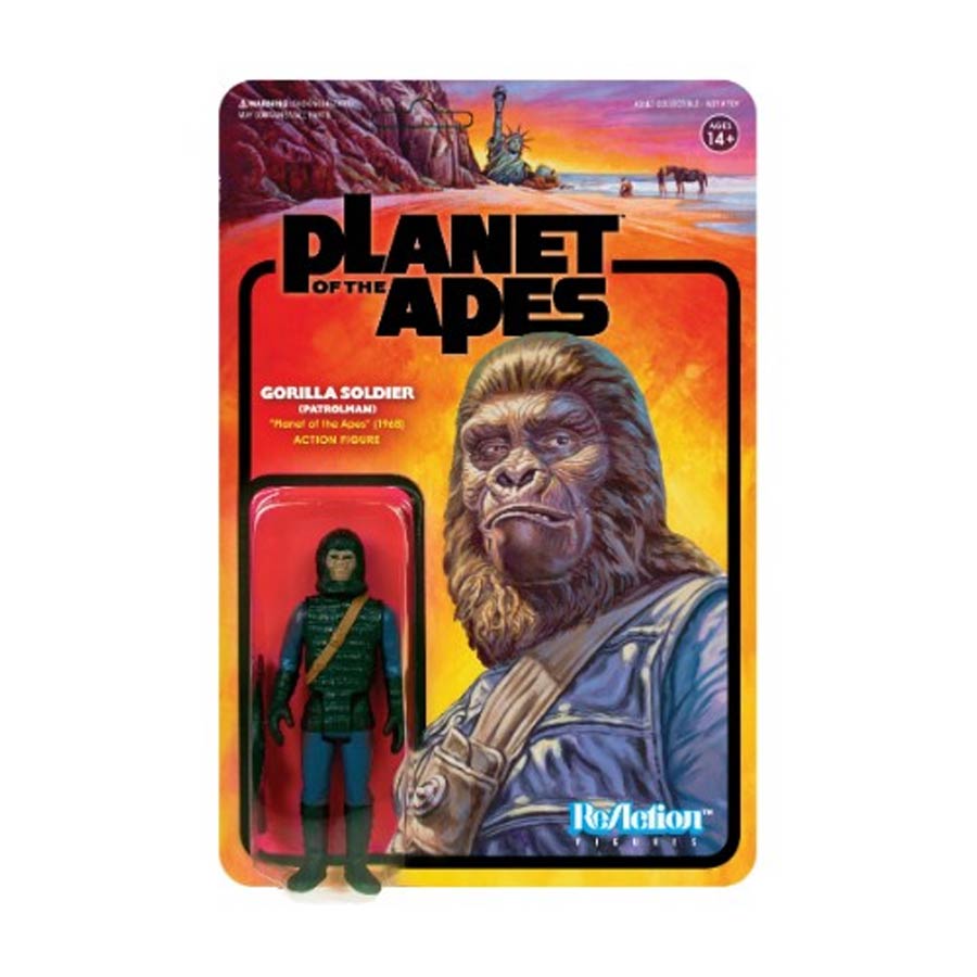 Planet Of The Apes ReAction Figure - Gorilla Soldier (Patrolman)