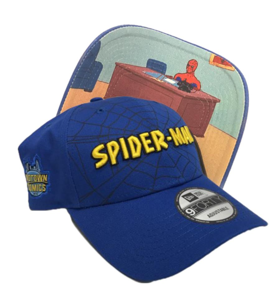 Midtown Comics Exclusive Spider-Man 67 Logo Meme Blue 940 Velcro Strap Cap