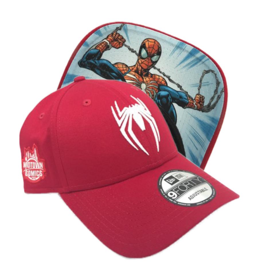 Midtown Comics Exclusive Spider-Man PS4 Logo Red 940 Velcro Strap Cap