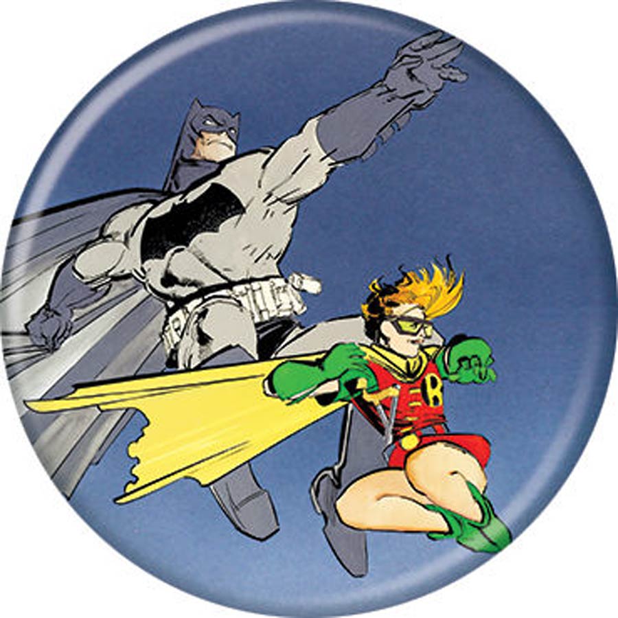 DC Comics Dark Knight Returns 1.25-inch Button Batman And Robin On Blue (87718)